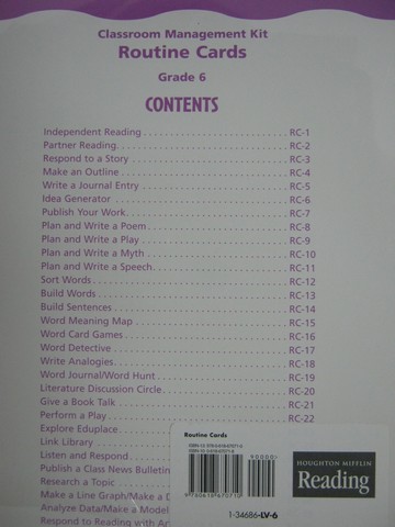 (image for) Reading 6 Routine Cards (Pk)