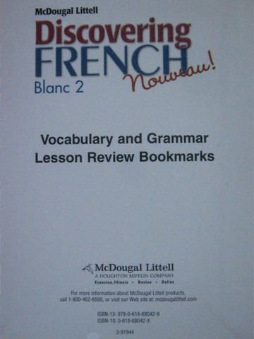 (image for) Discovering French Nouveau! Blanc 2 Vocabulary & Grammar (Pk)