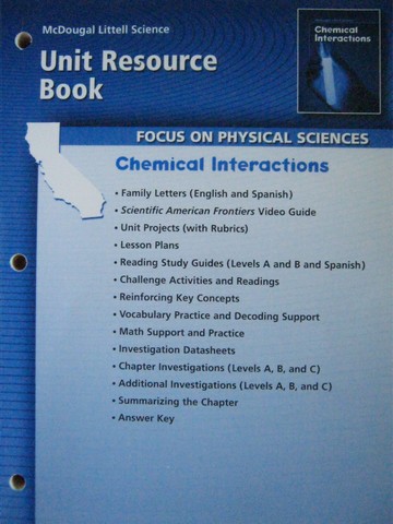 (image for) Chemical Interaction Unit Resource Book (CA)(P)