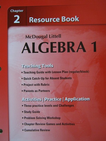 (image for) Algebra 1 Chapter 2 Resource Book (P) by Larson, Boswell,