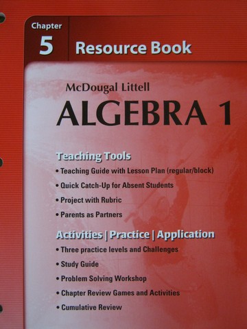(image for) Algebra 1 Chapter 5 Resource Book (P) by Larson, Boswell,