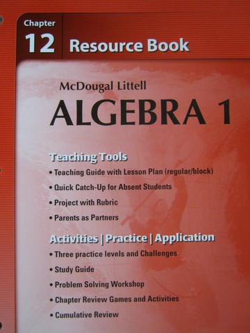 (image for) Algebra 1 Chapter 12 Resource Book (P) by Larson, Boswell,