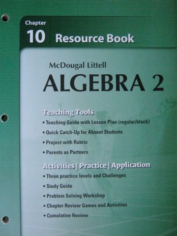 (image for) ML Algebra 2 Chapter 10 Resource Book (P) by Larson, Boswell,