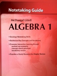 (image for) ML Algebra 1 Notetaking Guide (P) by Larson, Boswell, Kanold,