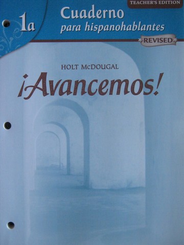 (image for) Avancemos! 1a Revised Cuaderno para hispanohablantes TE (TE)(P)