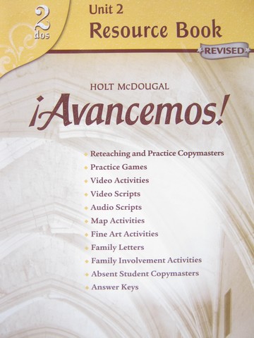 (image for) Avancemos! 2dos Revised Unit 2 Resource Book (P)