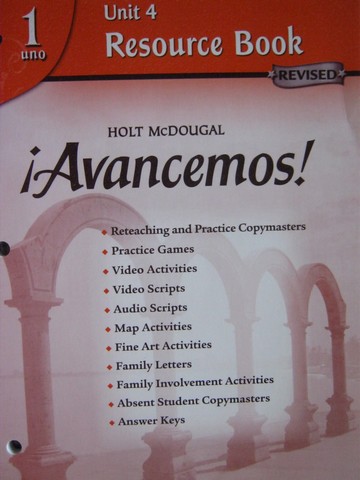 (image for) Avancemos! 1uno Revised Unit 4 Resource Book (P)