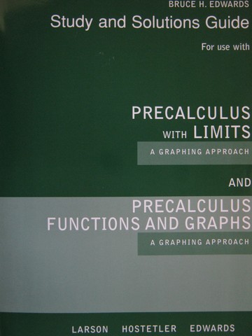 (image for) Precalculus with Limits 5th Edition Study & Solutions Guide (P)