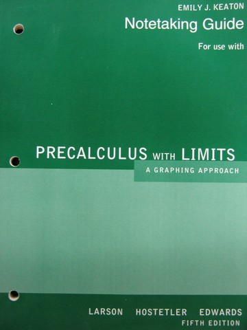 (image for) Precalculus with Limits 5th Edition Notetaking Guide (P)