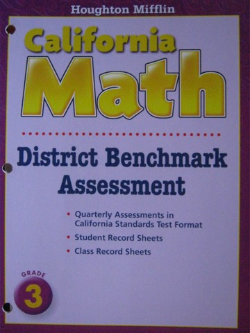 (image for) California Math 3 District Benchmark Assessment (CA)(P)