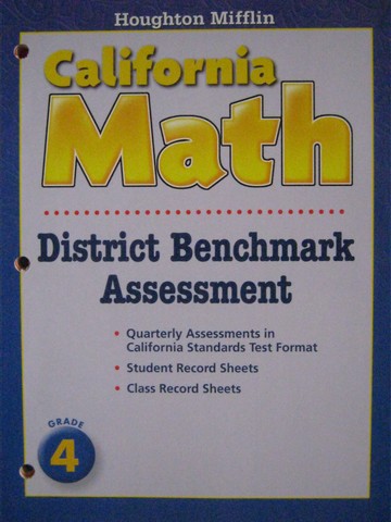 (image for) California Math 4 District Benchmark Assessment (CA)(P)