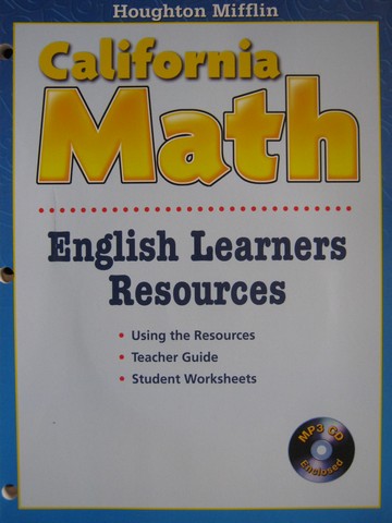 (image for) California Math K English Learners Resources (CA)(P)