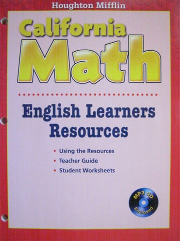 (image for) California Math 6 English Learners Resources (CA)(P)