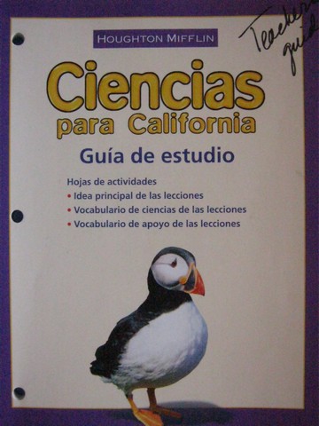 (image for) Ciencias para California 3 Guia de estudio TE (CA)(TE)(P)