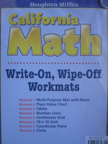 (image for) HM California Math 4 Write-On Wipe-Off Workmats (CA)(Set)