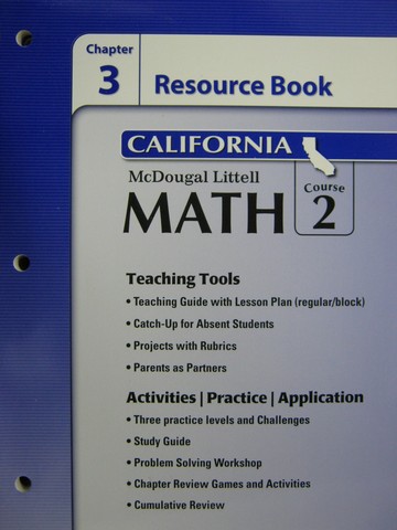 (image for) ML Math Course 2 California Chapter 3 Resource Book (CA)(P)