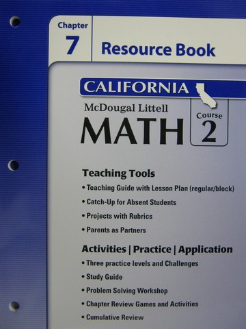 (image for) ML Math Course 2 California Chapter 7 Resource Book (CA)(P)