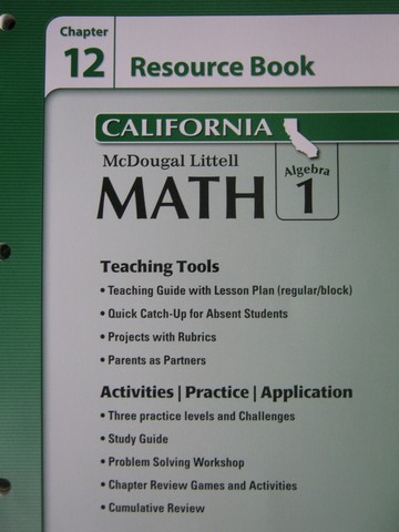 (image for) ML Math Algebra 1 California Chapter 12 Resource Book (CA)(P)