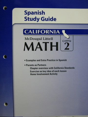 (image for) Math Course 2 California Spanish Study Guide (CA)(P)