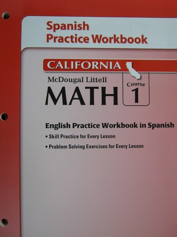 (image for) Math Course 1 California Spanish Practice Workbook (CA)(P)
