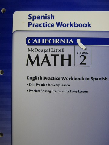 (image for) Math Course 2 California Spanish Practice Workbook (CA)(P)