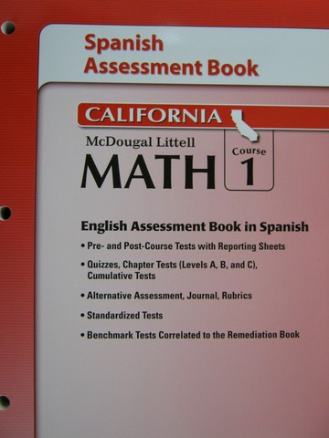 (image for) Math Course 1 California Spanish Assessment Book (CA)(P)