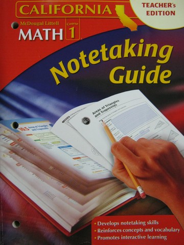 (image for) Math Course 1 California Notetaking Guide TE (CA)(TE)(P)