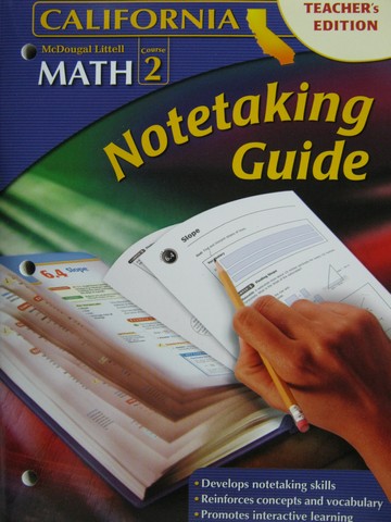 (image for) Math Course 2 California Notetaking Guide TE (CA)(TE)(P)