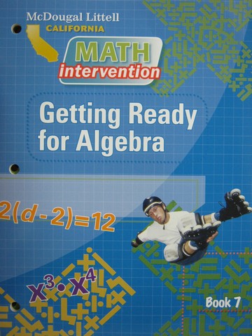 (image for) Math Intervention California Getting Ready for Algebra (CA)(P)