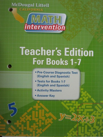 (image for) Math Intervention California Books 1-7 TE (CA)(TE)(P)