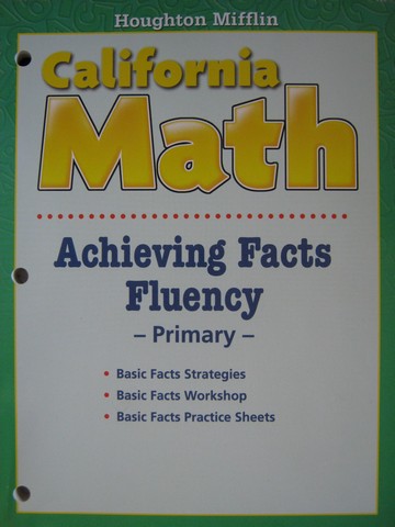 (image for) California Math 1-2 Achieving Facts Fluency Primary (CA)(P)