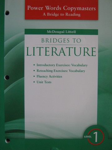 (image for) Bridges to Literature 1 Power Words Copymasters (P) by McBride
