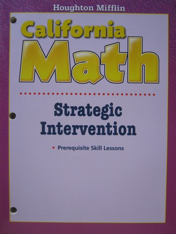 (image for) California Math 3 Strategic Intervention (CA)(P)
