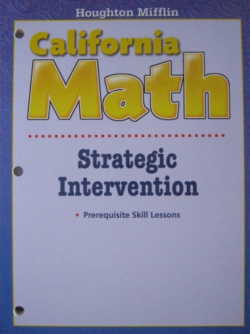 (image for) California Math 4 Strategic Intervention (CA)(P)