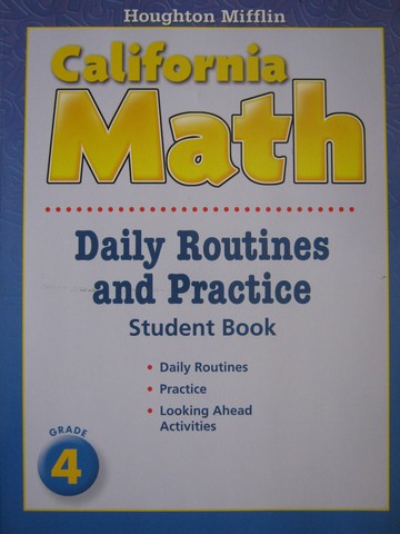 (image for) California Math 4 Daily Routines & Practice Student Book (CA)(P)