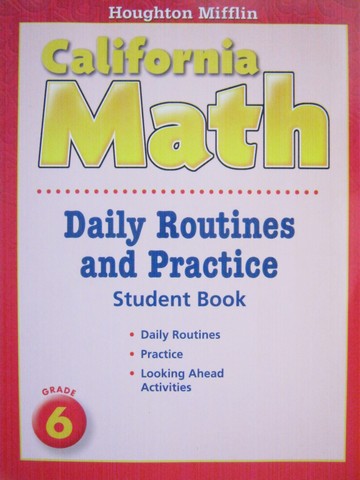 (image for) California Math 6 Daily Routines & Practice Student Book (CA)(P)