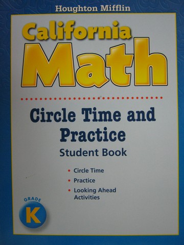 (image for) California Math K Circle Time & Practice Student Book (CA)(P)