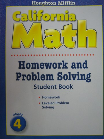 (image for) California Math 4 Homework & Problem Solving (CA)(P)