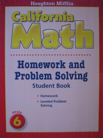 (image for) California Math 6 Homework & Problem Solving (CA)(P)