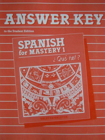(image for) Spanish for Mastery 1 Answer Key for the Student Edition (P)
