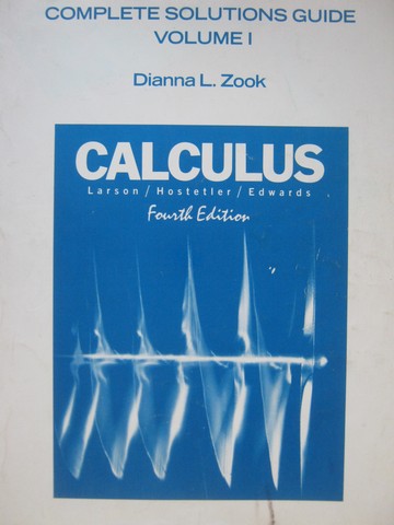 (image for) Calculus 4th Edition Complete Solutions Guide Volume 1 (P)