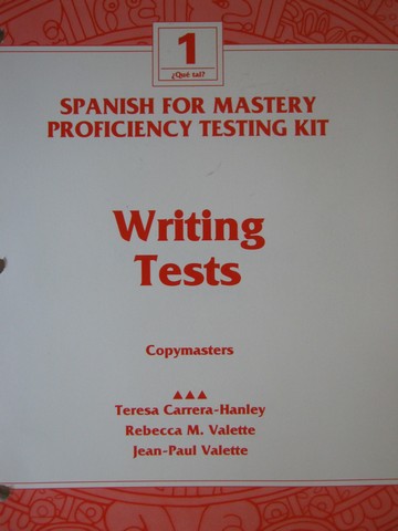 (image for) Spanish for Mastery 1 Que tal? Writing Tests Copymasters (P) - Click Image to Close