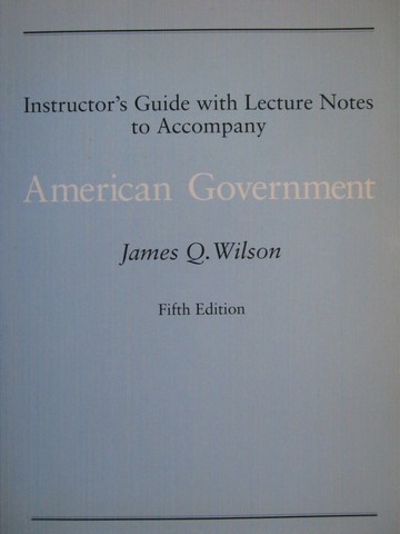 (image for) American Government Institutions & Policies 5th Edition IG (P)