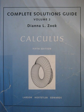 (image for) Calculus 5th Edition Complete Solutions Guide Volume 2 (P)