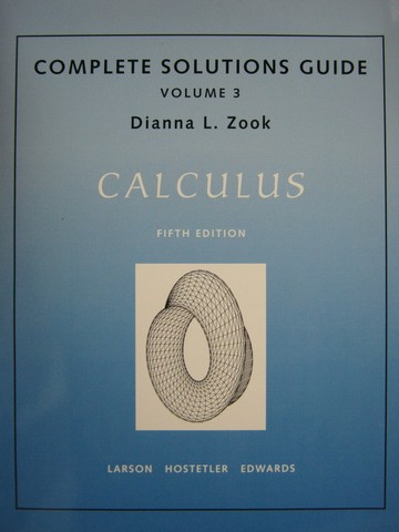 (image for) Calculus 5th Edition Complete Solutions Guide Volume 3 (P)