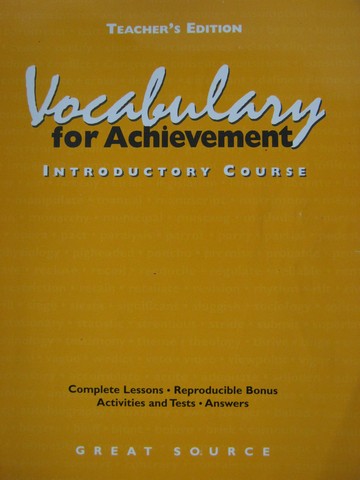 (image for) Vocabulary for Achievement Introductory Course 6 TE (P)