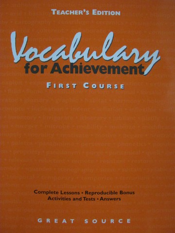 (image for) Vocabulary for Achievement 1st Course 7 TE (TE)(P)