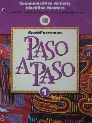 (image for) Paso a Paso 1 Communicative Activity Blackline Masters (P)