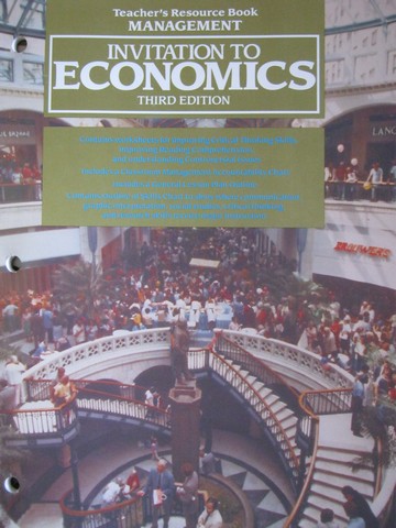 (image for) Invitation to Economics 3rd Edition TRB Management (TE)(P)