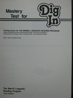 (image for) Dig In Mastery Test (P) by VanBlaricom & Katzenmeyer